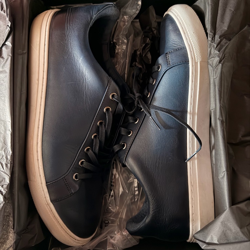 Thursday Boot Company Blue Leather Sneakers